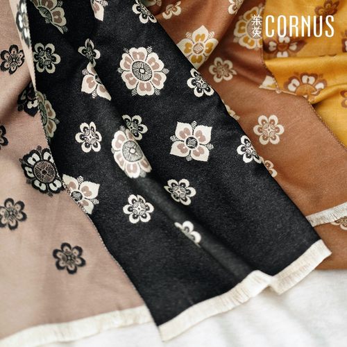 茱萸CORNUS  仿羊绒国风披肩女汉服显白闺蜜唐风宝相花