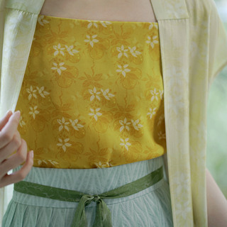 茱萸CORNUS 夏日橙花吊带 春夏真丝吊带汉服内搭印花国风中式