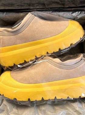 香港正品黄色塔斯曼雪地靴男鞋冬季王一博同款羊皮毛一体保暖棉鞋