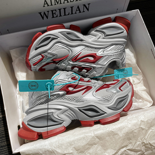 香港高端正品异瞳猫眼老爹鞋机甲风男女鞋2026新款厚底增高运动鞋