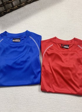 原单外贸出口欧美运动大牌kaap*中大童吸汗速干短袖T恤纯色中性新