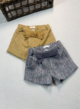 TOPKID*洋气毛呢春秋冬短裤靴裤