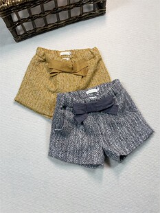 TOP KID*女童女宝春秋冬季加厚短裤毛呢韩版外穿靴裤新款洋气打底