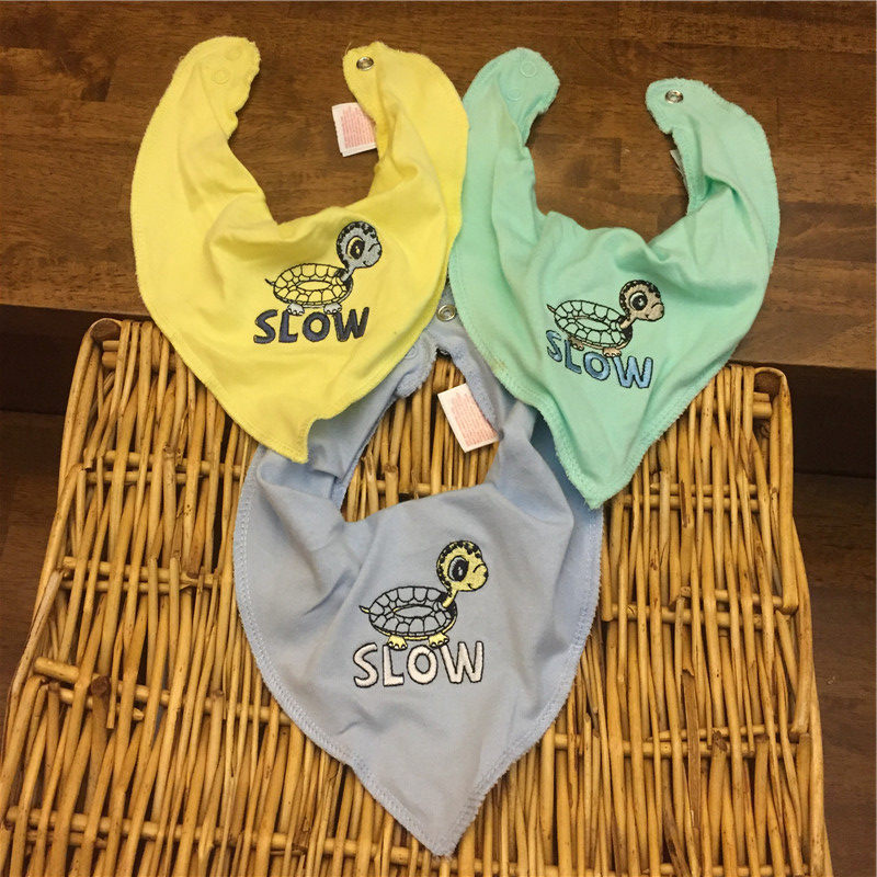 外贸原单婴儿口水巾宝宝围嘴围兜新生儿双层三角巾围巾食饭兜薄款