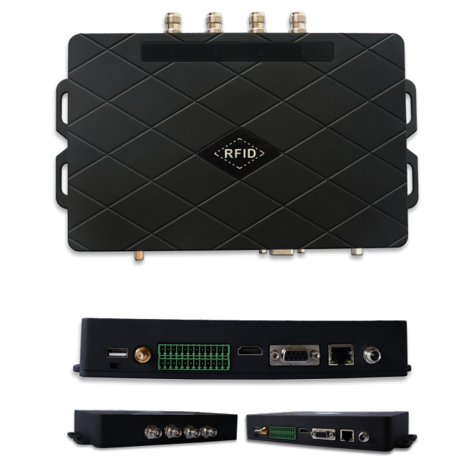 四通道  rfid reader 读写电子标签 固定式安卓系统读写器