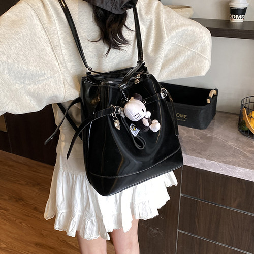 暗黑系少女辣妹双肩包欧洲站多用个性单肩托特包街头流行女生背包