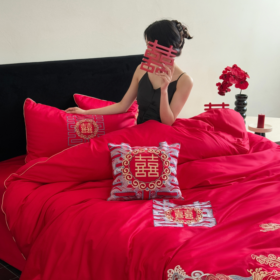 100S长绒棉全棉结婚四件套