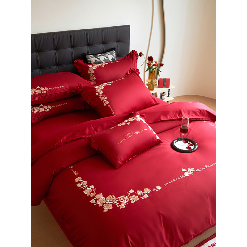 结婚四件套100支长绒棉