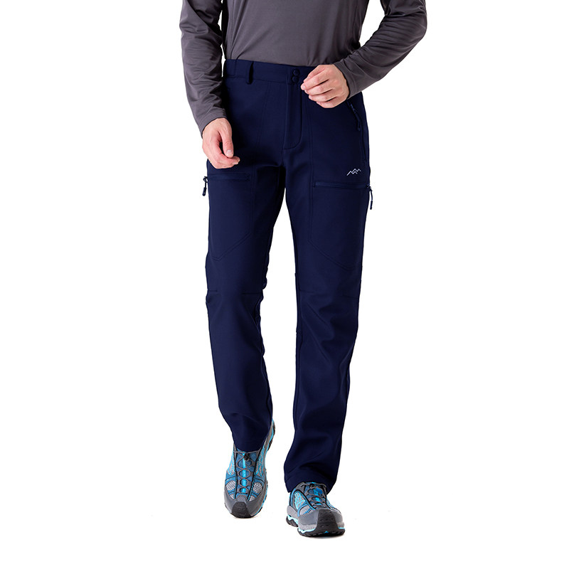 户外冲锋裤男滑雪裤秋冬季登山防风宽松大码休闲裤保暖加绒软壳