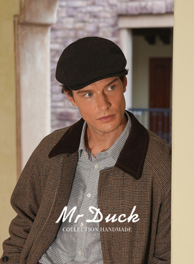 【7折孤品清仓】mrduck海德 2025新款含羊绒鸭舌帽男款大头围帽子