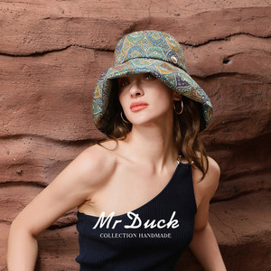 mrduck老钱风防晒紫外线遮阳大帽檐渔夫帽女四季通用高级感太阳帽