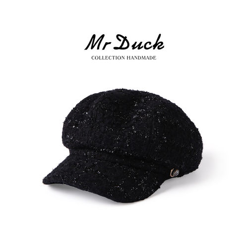 mrduck英国LINTON限量黑标报童帽