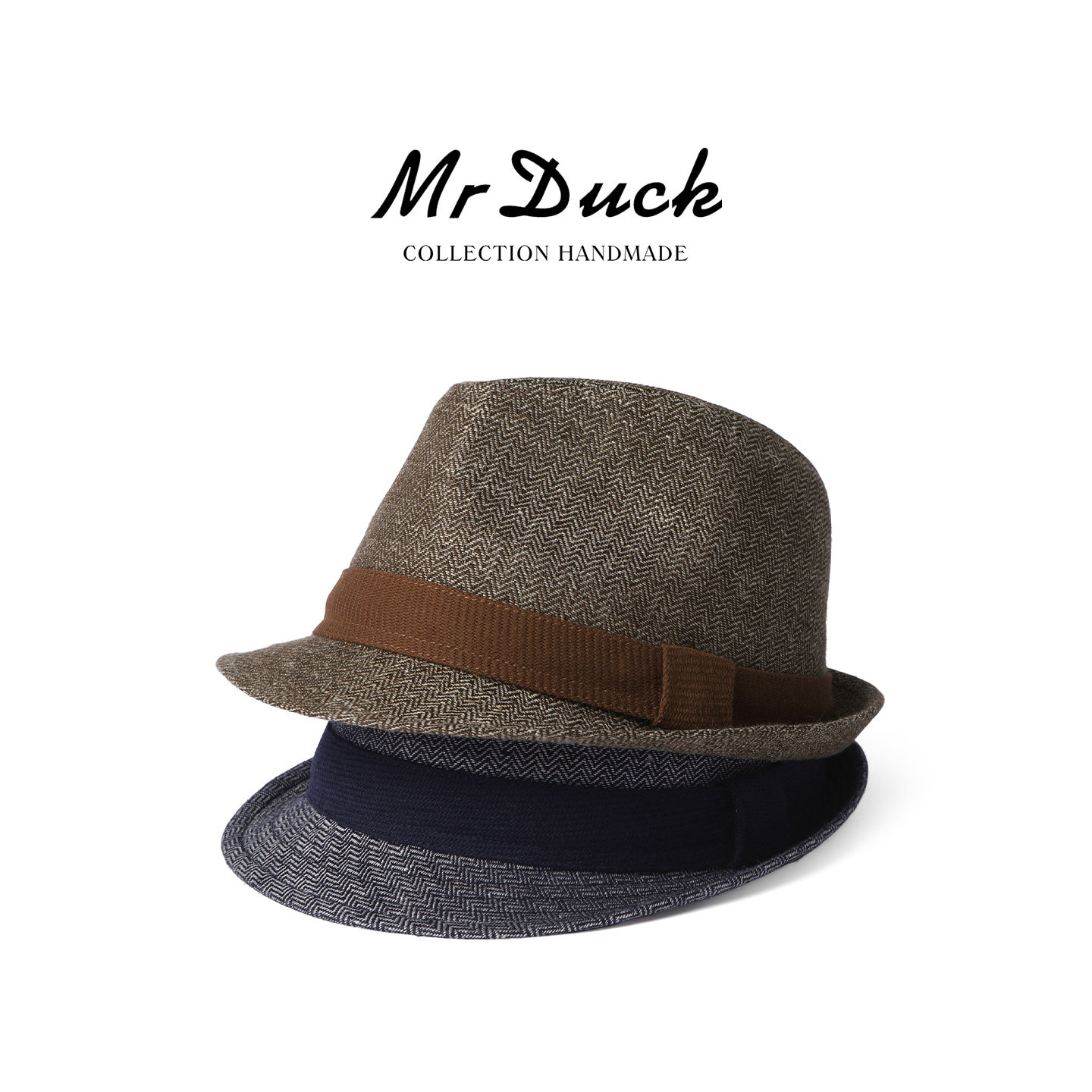mrduck暮野 进口100%亚麻礼帽男女 气质百搭英伦高级感爵士帽子潮