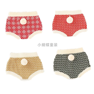 韩国ins童装秋季婴儿童兔尾巴针织短款可爱女宝宝毛线面包裤新年