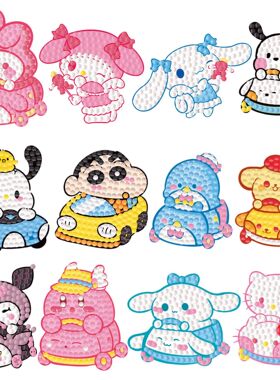 儿童手工DIY专注力训练幼儿园卡通贴画随意贴学生玉兔公主批发