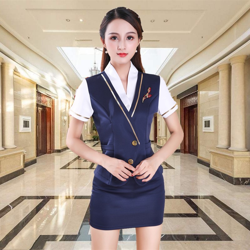 按摩女技师服套装新款沐足足浴足疗桑拿spa美容性感显瘦工作服夏