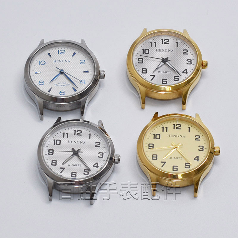 亨纳全钢表头2035机芯女士防水无历石英表电子表数字表盘手表配件