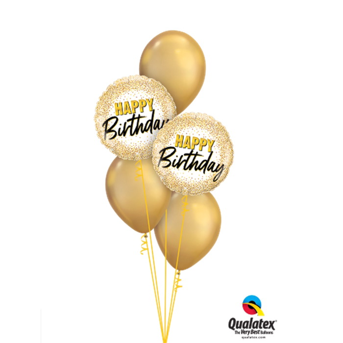 生日气球 新款美国qualatex 生日金点点宝宝生日派对装饰布置气球