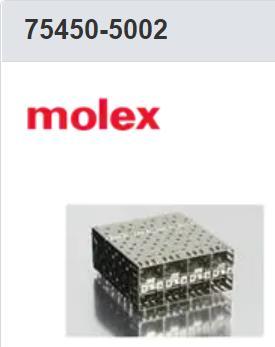 754505002 I/O 连接器 Stacked SFP 2x4 Asse embly w/ LP medium