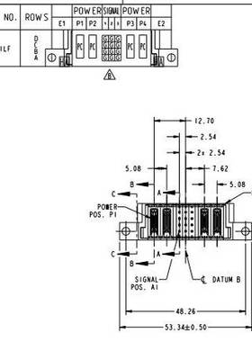 51952-311LF PwrBlade®, Power 2DCP 12S 2DCP Vertical Header.