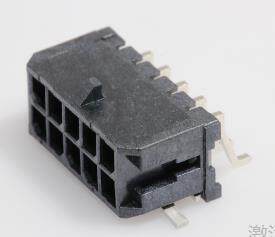 0430451010  MOLEX 电源 线对板 Micro-Fit 3.0  弯公 10P 方针