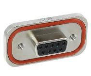 MDBRE09SMAN0 安费诺 防水 Rugged D-Sub, IP67 直式 焊杯式 母