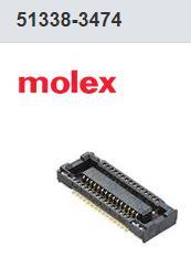51338-3474 0.4MM MOLEX 板对板 夹层连接器 34CKT DR VERT RECEP