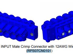 RPS07CN0101  AC输入公端 - w/12AWG OCP Orv3 安费诺FCI连接器
