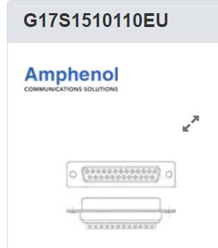 G17S1510110EU D-Sub标准连接器 15P PLUG SOLDER CUP FIXED PRE