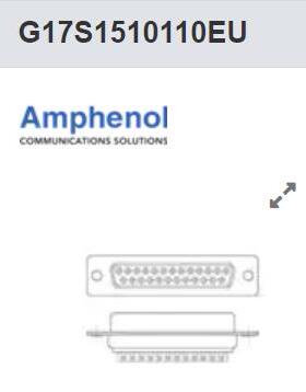 G17S1510110EU D-Sub标准连接器 15P PLUG SOLDER CUP FIXED PRE