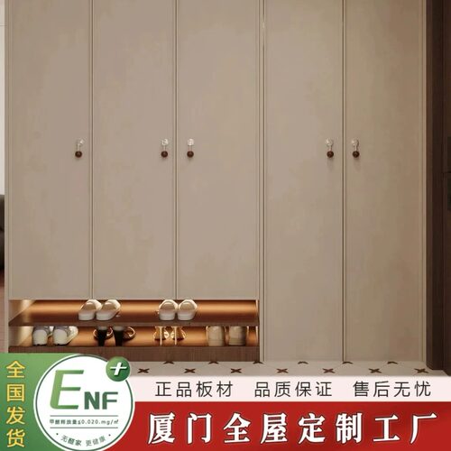 厦门本地工厂复古带灯玄关柜定制