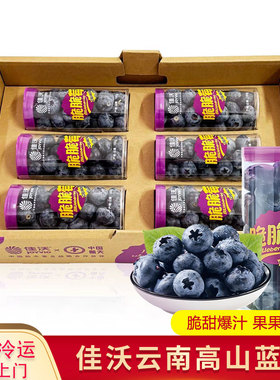 佳沃蓝莓鲜果L当季花云南蓝莓新鲜水果25特大果香礼盒山姆高山