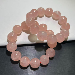 天然粉水晶手串粉色西柚粉水晶果冻粉晶冰透马粉星光粉晶