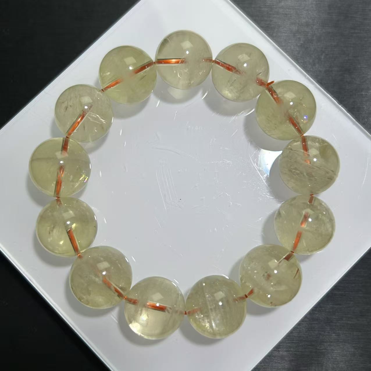 天然黄水晶手串男士大卡巴西黄水晶女款手链百搭暴力黄水晶阿赛