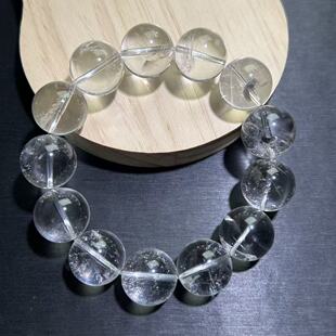 天然白水晶白阿塞手串百搭白幽灵水晶手链男女款白水晶手串