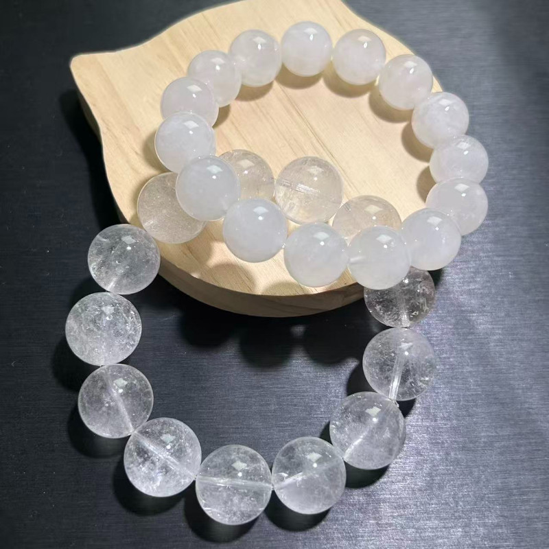 清仓便宜奶白奶粉水晶手串白水晶粉水晶雪花白幽灵搭配串珠手链,饰品/流行首饰/时尚饰品新,手饰/手串,淘宝优惠券,粉丝福利购,淘宝优惠卷