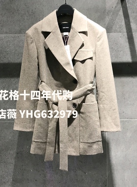 现货Basic House/百家好2021冬季新款女式收腰夹克HVJK729A-1580