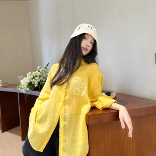 26年新款衬衣自带慵懒肌理感老钱风衬衫新中式国风通勤白搭上衣