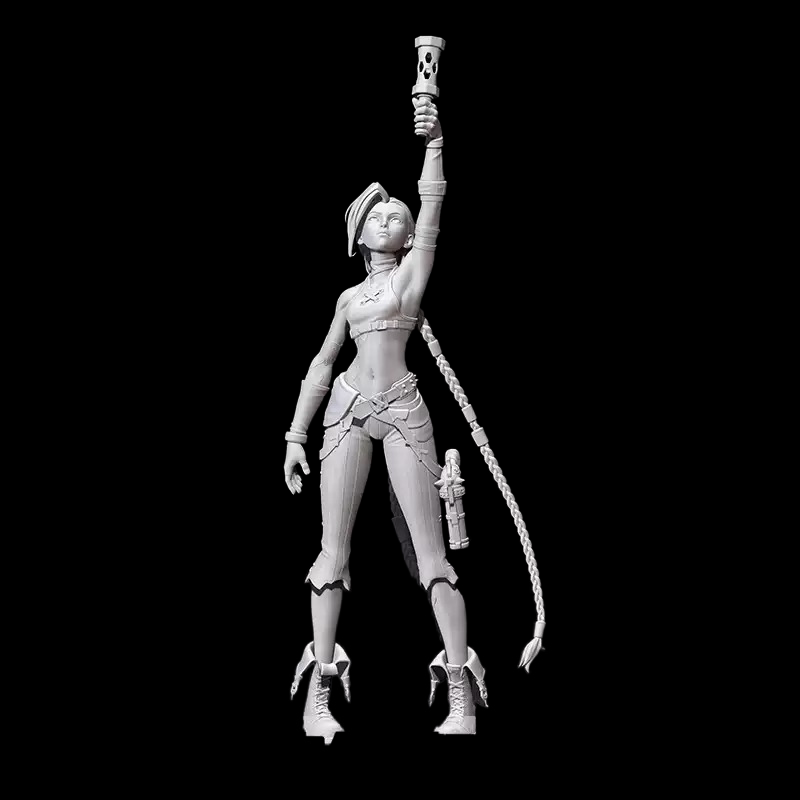举枪英雄联盟双城战争手办白模3D