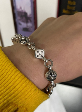 骰子朋克风复古纯银手串