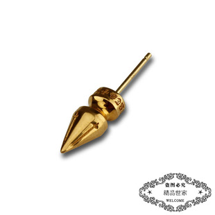 ROCK HEARTS 22K纯金镀金子弹头吊坠耳钉 耳坠 耳环 网红同款