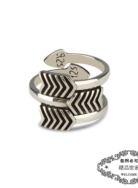 欧美 Cody Sanderson 三箭头戒指余文乐GD同款指环S925纯银