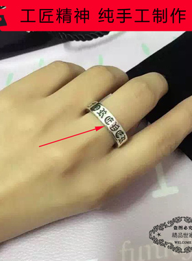 字母戒指情侣ROCKHEARTS纯银朋克