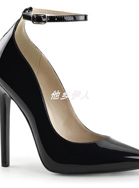 一字带浅口低帮单鞋尖头高跟鞋女