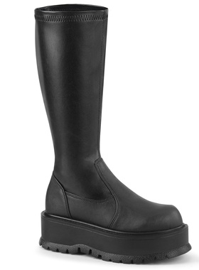 美国代购 SLACKER-200 厚底及膝靴全长内侧拉链高筒靴弹力靴筒