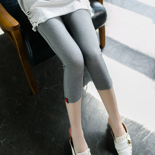 高腰短裤 女外穿七分大码 夏薄款 棉中裤 子 066福利款 7分小脚裤 打底裤