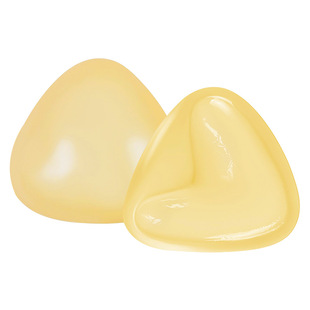 跨境欧美三角双面刷胶加厚胸垫无痕小胸显大胸贴插片乳垫防滑可插