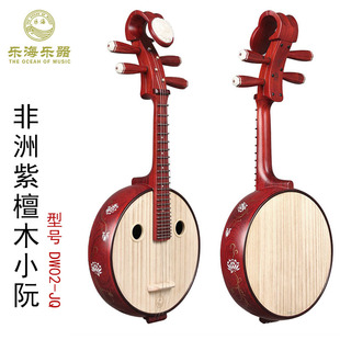 乐海小阮DW02-JQ非洲紫檀木材质原木色佳期如梦图案考级演奏小阮
