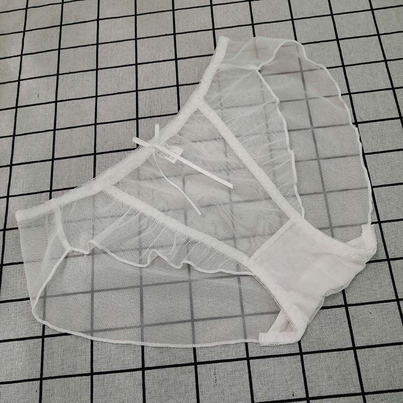 2条蕾丝内裤女超薄网纱少女日系仙女风性惑透明火辣诱惑激情棉裆