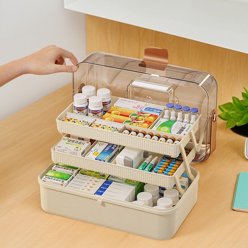 三层收纳箱无工具箱医药箱化妆箱